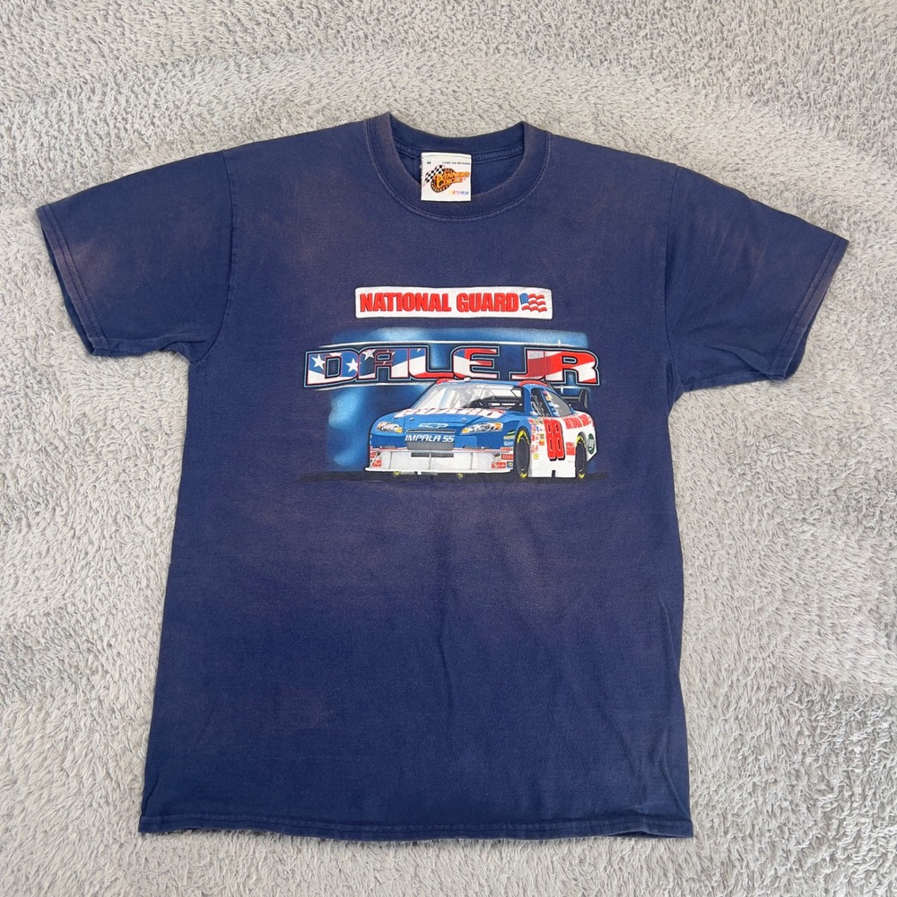 Winners Circle NASCAR Dale Earnhardt Jr National Guard Navy Blue T-Shirt Mens M